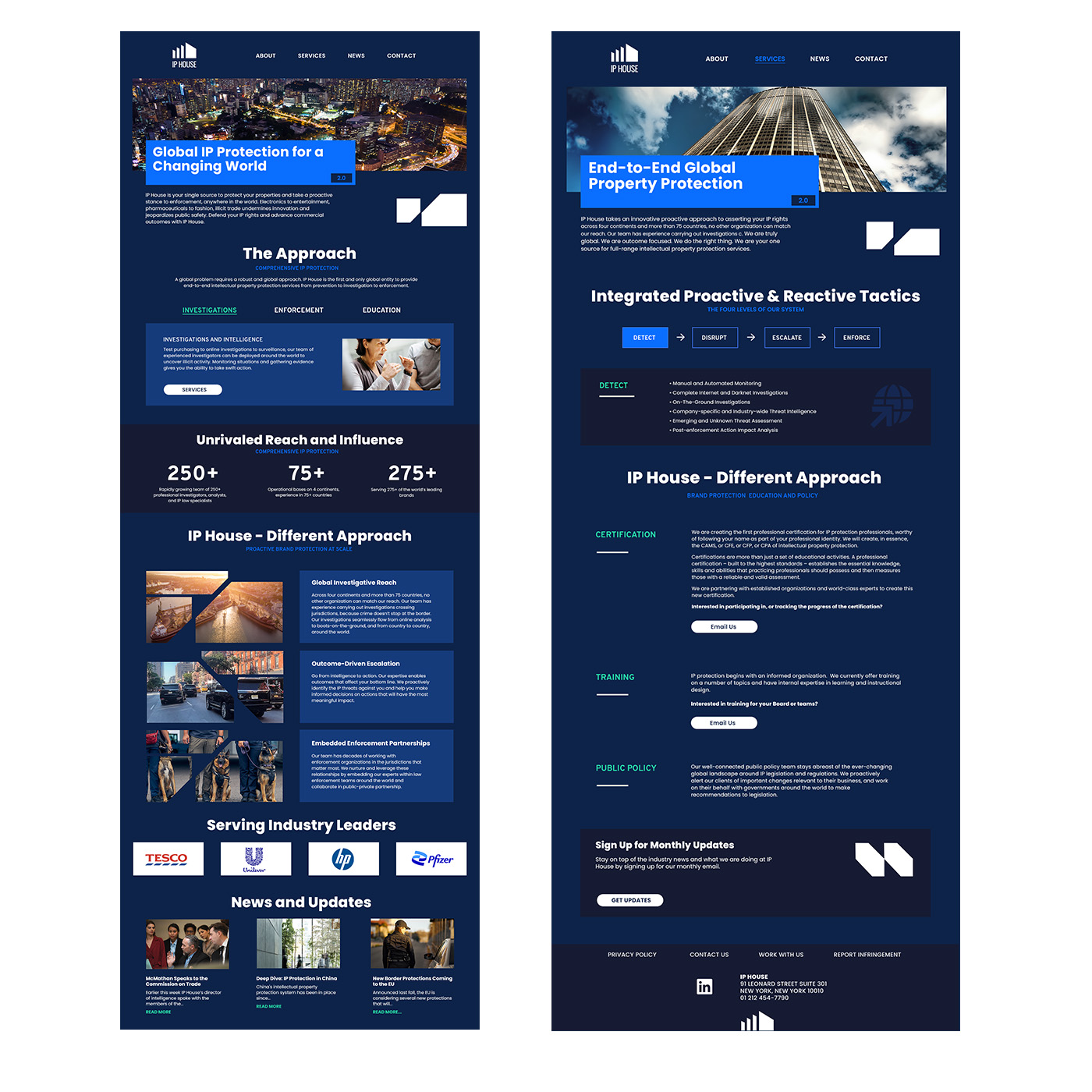 Website design for IP House